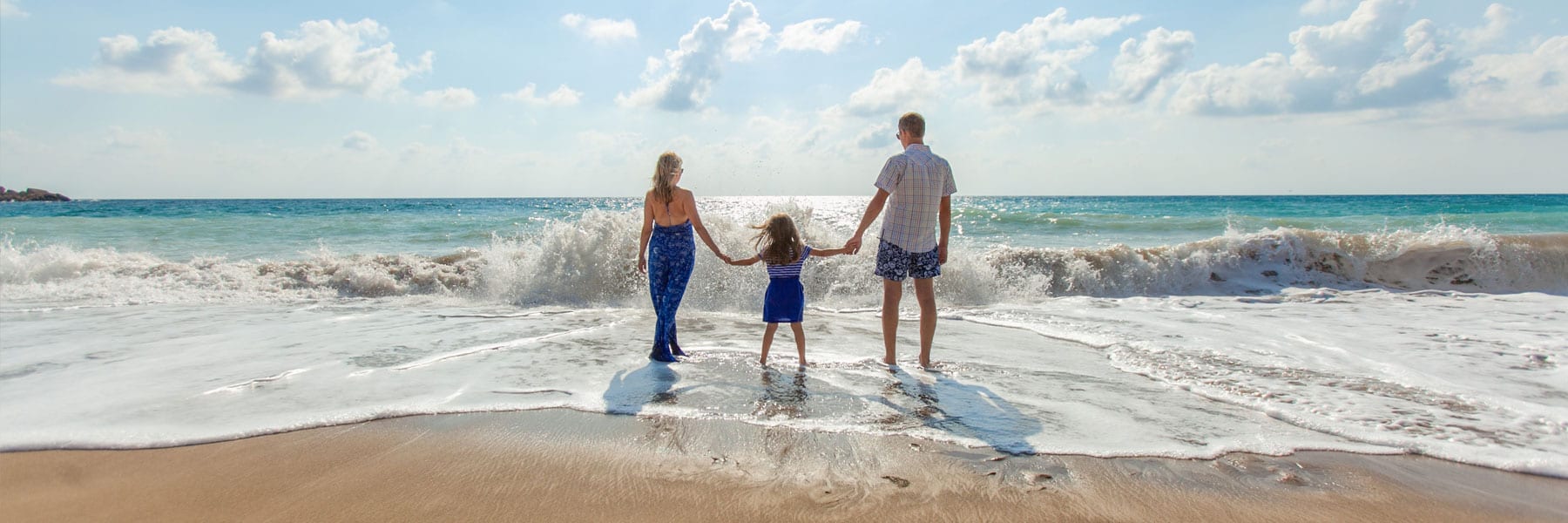 Family at the beach