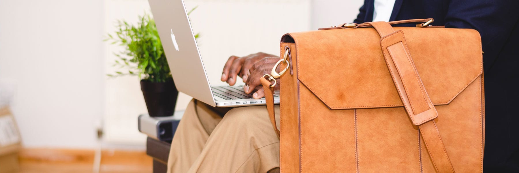 Man working on laptop